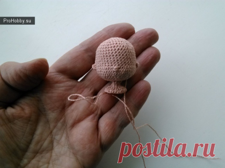 Голова для маленькой куколки / Вязание игрушек / ProHobby.su | Вязание игрушек спицами и крючком для начинающих, мастер классы, схемы вязания