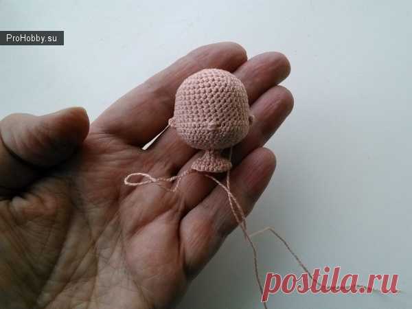 Голова для маленькой куколки / Вязание игрушек / ProHobby.su | Вязание игрушек спицами и крючком для начинающих, мастер классы, схемы вязания