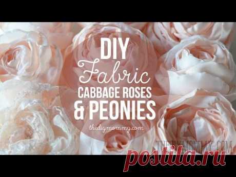 How to Make Realistic DIY Fabric Roses and Peony Flowers - YouTube