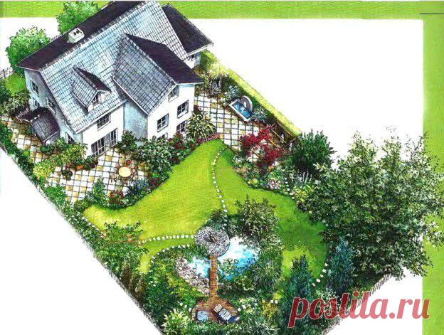 Планировка дачного участка 6,10,15 соток: фото