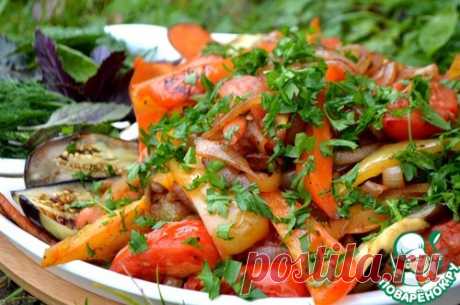 Теплый салат к шашлыку – кулинарный рецепт