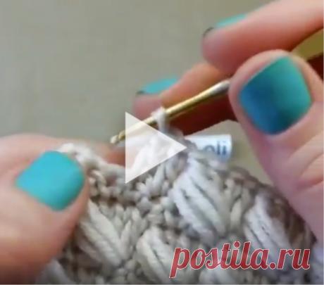 How to knit puff stitch video tutorial