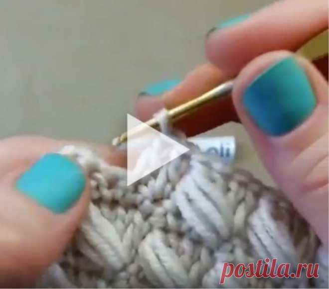 How to knit  puff stitch video tutorial