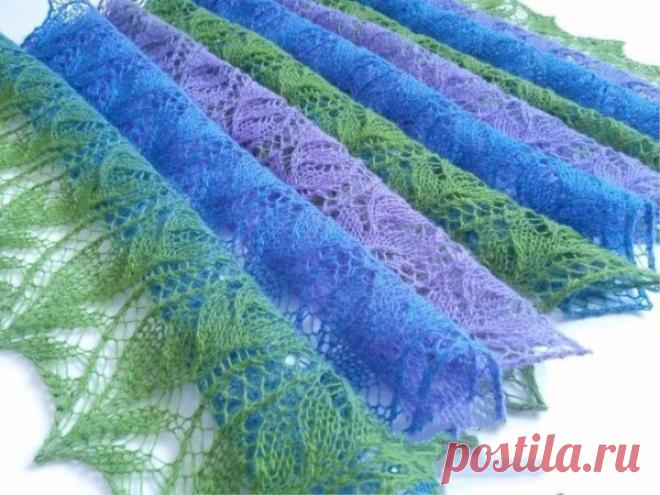 Knitting lilac shawl free pattern