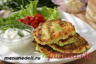 Оладьи из курицы и кабачков