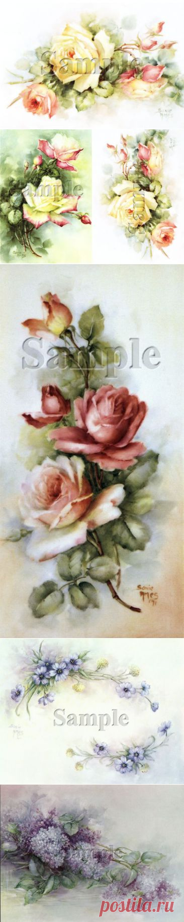 Картинки для декупажа. Узкие и длинные