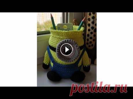 #миньон //карандашница крючком //мастер класс для начинающих //часть 2 Всем привет. Продолжение нашей карандашницы....