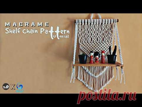 DIY | Macrame Shelf Chain Pattern Tutorial | Collaboration with @Flowart Craft - YouTube