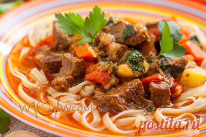 Необыкновенно вкусный крымский лагман - все, кто попробовал, обязателььно просят рецепт | WOWcook- САМЫЕ ВКУСНЫЕ РЕЦЕПТЫ | Яндекс Дзен