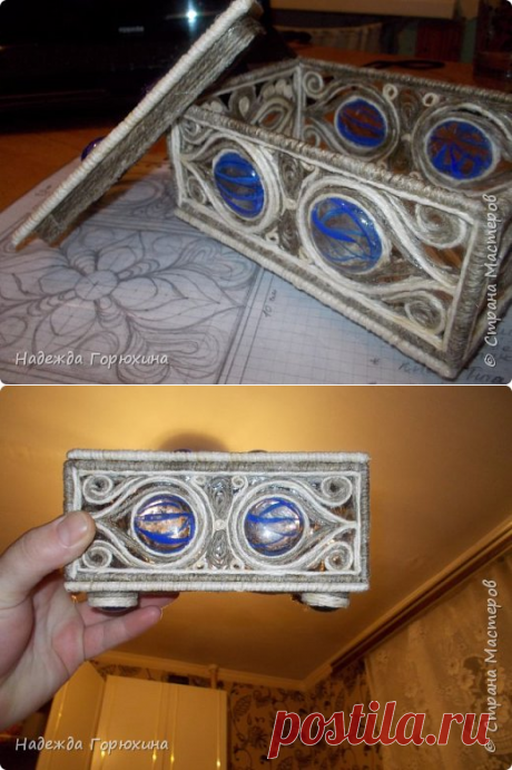 Шкатулка в технике джутовая филигрань. Мастер-класс | Страна Мастеров
