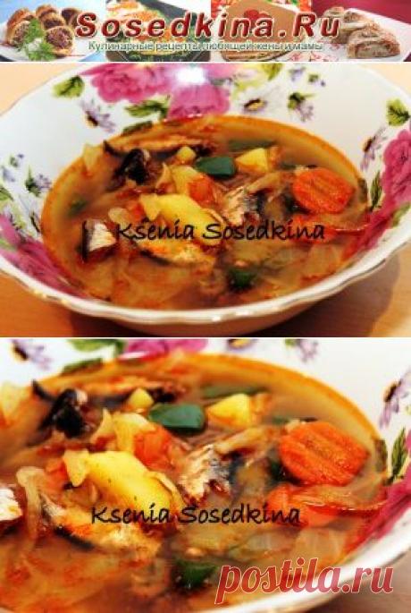 Щи с килькой в томате.