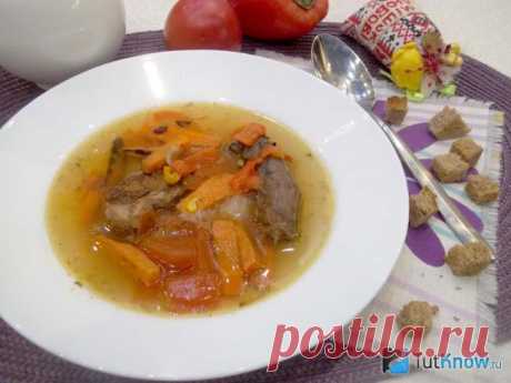 Суп с уткой, кукурузой и помидорами: пошаговый рецепт с фото