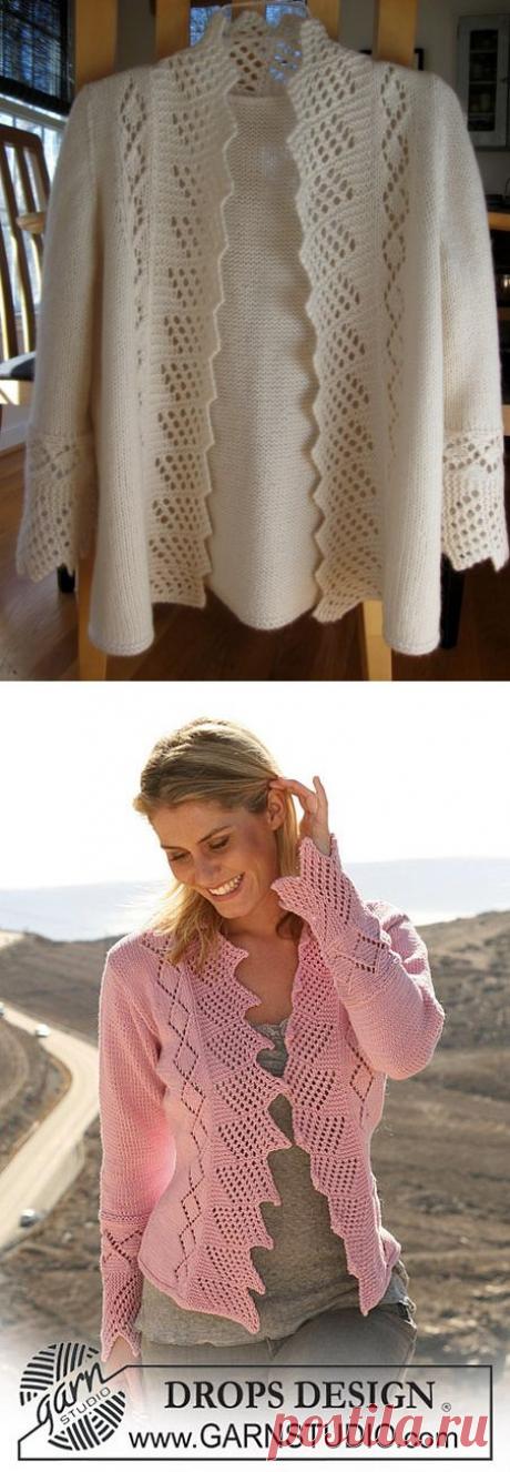 Белый,розовый жакет от ДРОПС.