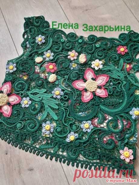 . Топ " Капли малахита" - Все в ажуре... (вязание крючком) - Страна Мам