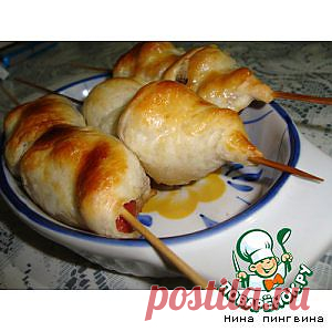 Слойки на вертеле - кулинарный рецепт