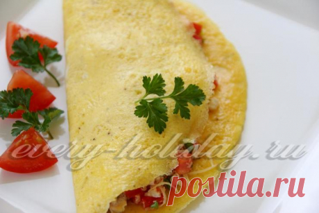 Омлет по французски: рецепт с помидорами сыром и курицей