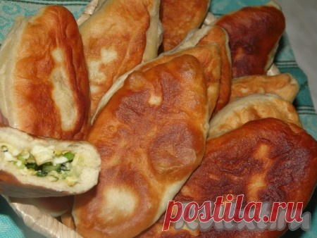 Жареные пирожки с зелёным луком и яйцом - 7 пошаговых фото в рецепте