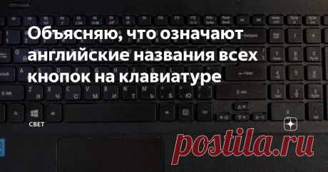 Объясняю, что означают английские названия всех кнопок на клавиатуре