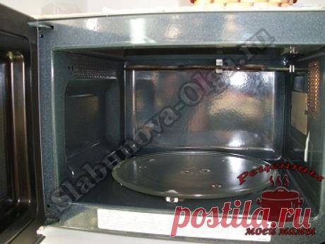 Как отмыть микроволновку. Фото
