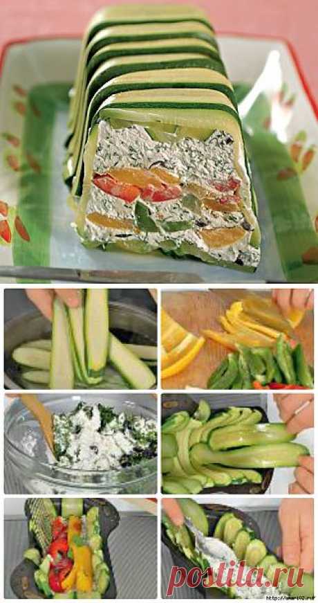 Закусочный творожный паштет с овощами..