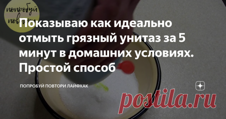 Показываю как идеально отмыть грязный унитаз за 5 минут в домашних условиях. Простой способ
