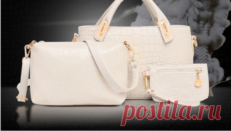 bolsas femininas 2015 new minimalist luxury crocodile pattern fashion women handbag genuine leather bag 3 pieces big bag B135, принадлежащий категории Сумки через плечо и относящийся к Багаж и сумки на сайте AliExpress.com | Alibaba Group