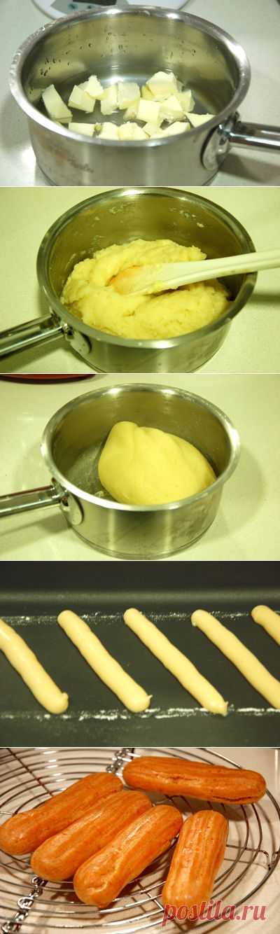 Заварное тесто. Эклеры. Шаг за шагом.