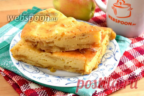 Заливной пирог с яблоками