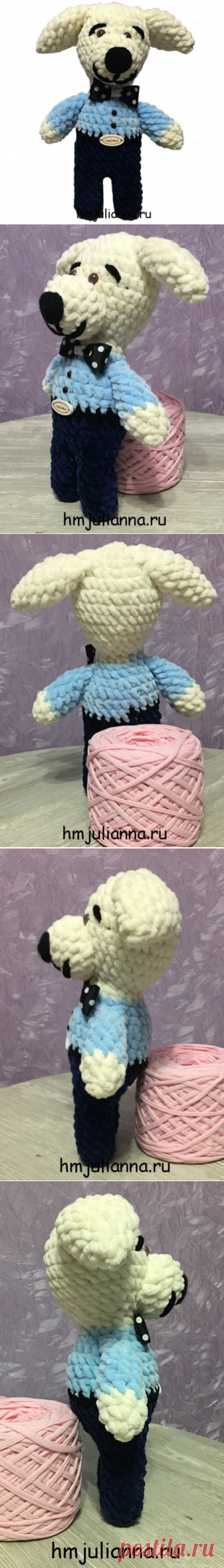 Джентельмен мягкая игрушка собачка, плюшевая, 25 см в рубашке.Мастерская рукоделия Анны Ганоцкой