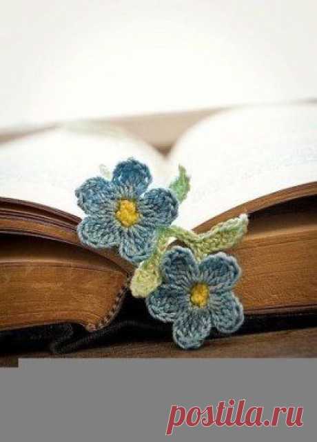 Вязаная крючком закладка для книги. Схема вязания здесь https://labhousehold.com/crochet-tab-for-the-book.html