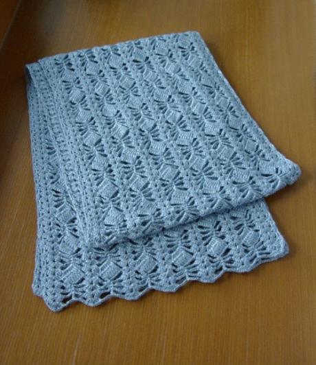 Ажурный шарф крючком