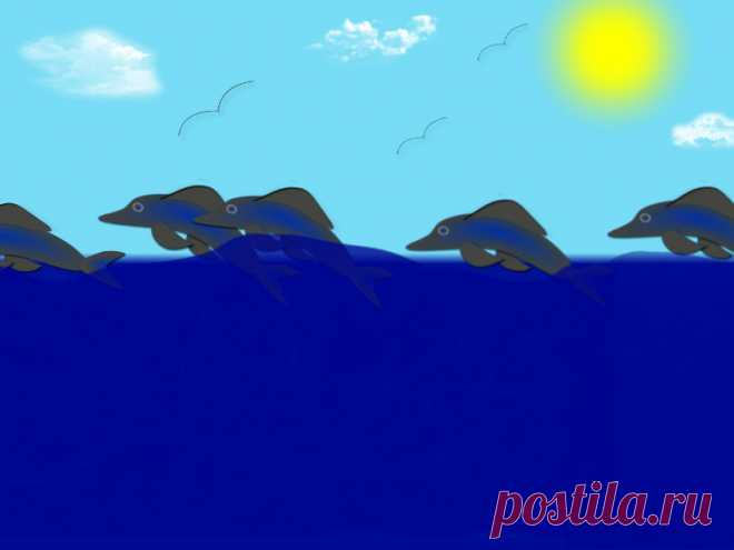 МОРСКИЕ ФАНТАЗИИ. ДЕЛЬФИНЫ
Творчество в фотошопе на досуге. Волшебство геометрии. Обычные геометрические фигуры - круги, квадраты, треугольники в необычном ракурсе. Если добавить немного краски, фантазии, идей, креатива, настроения - получаются вот такие картинки )))