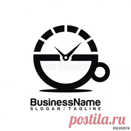 &quot;Time Clock vector logo icon&quot; Stock image and royalty-free vector files on Fotolia.com - Pic 91393574