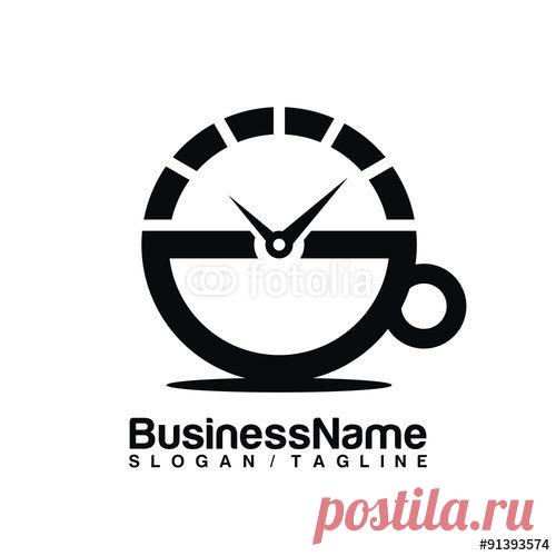 "Time Clock vector logo icon" Stock image and royalty-free vector files on Fotolia.com - Pic 91393574