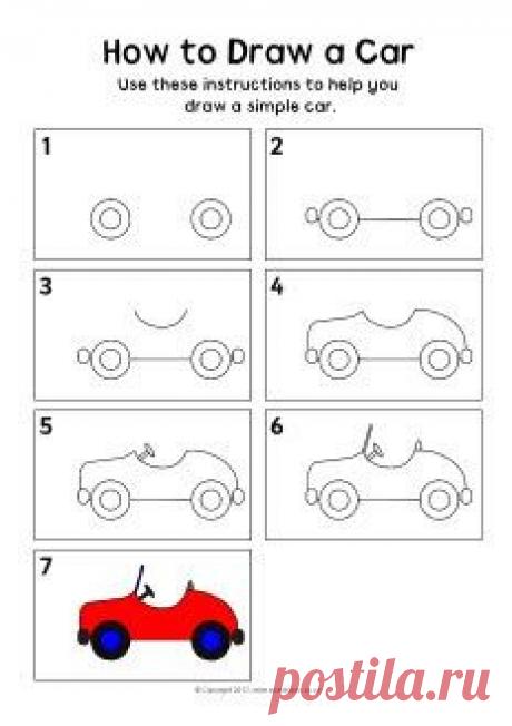 Уроки рисования - машинки.