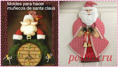 Moldes para hacer muñecos Navideños 