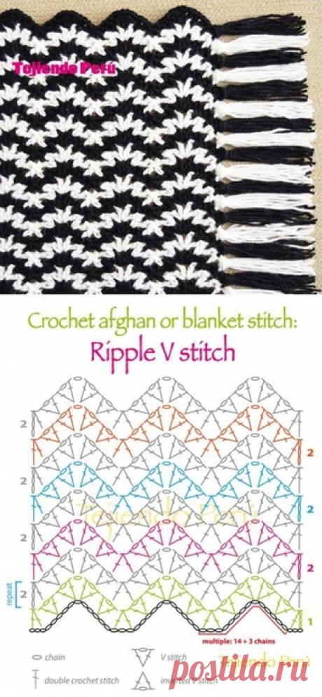 Вязание-крючок-Рисунки и схемы &gt;Узор