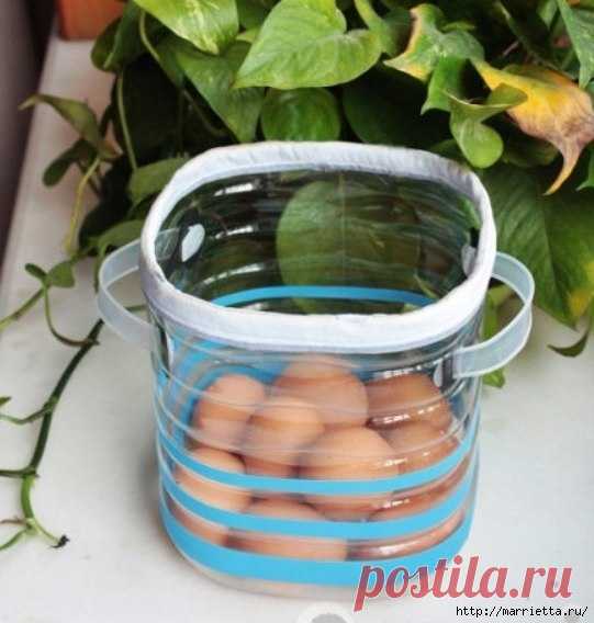 Корзинка из пластиковой бутылки