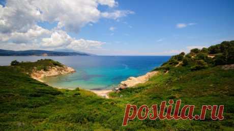 Обои Бухта, суша, море, возвышение, берег, небо картинки на рабочий стол, фото