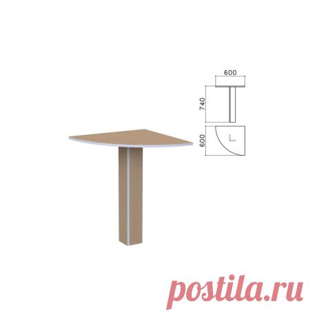 Купить Стол приставной угловой БЮДЖЕТ 600х600х740 мм, орех онтарио, 402664-160 в Санкт-Петербурге с доставкой