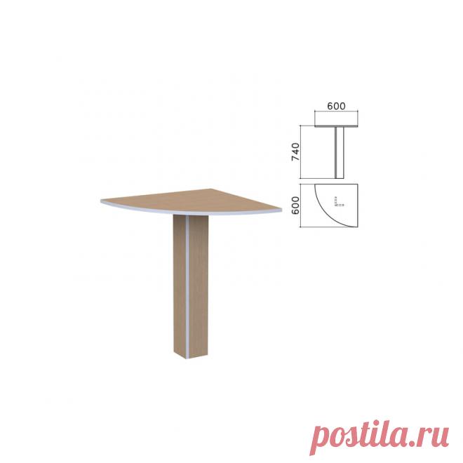Купить Стол приставной угловой БЮДЖЕТ 600х600х740 мм, орех онтарио, 402664-160 в Санкт-Петербурге с доставкой