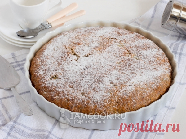Банановый пирог с маком (без яиц)