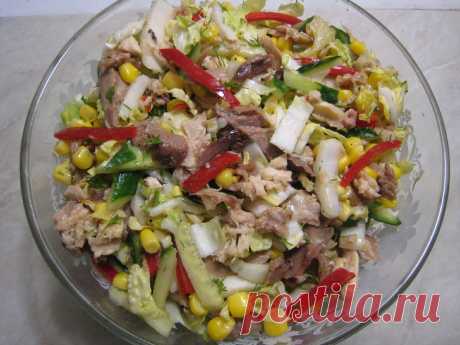 Салат с пекинской капустой без майонеза. Быстро, вкусно, красиво. Пошаговый рецепт с фото. | STASNET | Яндекс Дзен