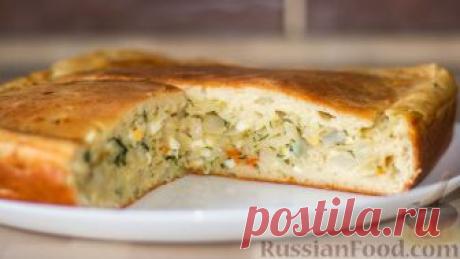 Рецепт: Заливной пирог с капустой на RussianFood.com