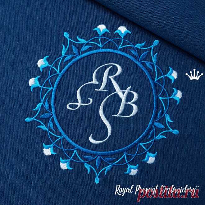 Восточная рамка для монограммы Дизайн машинной вышивки - 4 размера