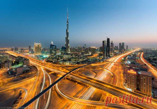 Sprawling below is the first Interchange on Sheikh Zayed Road, also known as Defense Roundabout – the busiest interchange in Dubai...  | Convergence by Elia Locardi / 500px