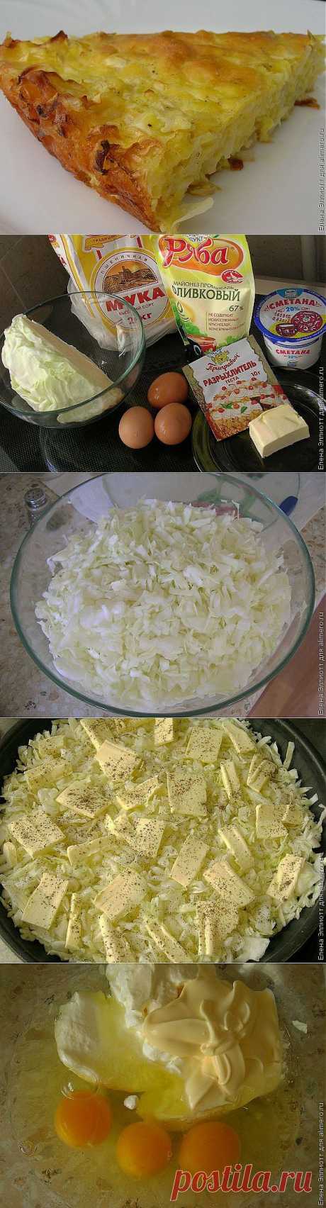 Капустный пирог для ленивых / Рецепты с фото