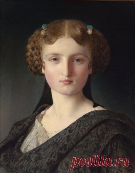 Австрийский художник бидермейер Johann Baptist Reiter (1813 - 1890)... ЖанровоПортретное.