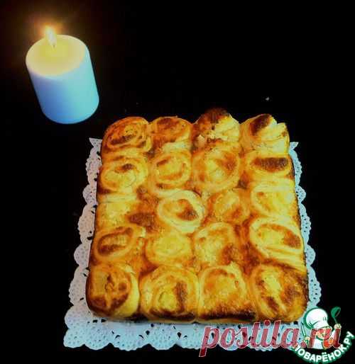Слоёный пирог с кокосовым кремом и ананасом - кулинарный рецепт