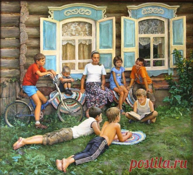 Картины русской глубинки художника Михаила Кирильчука. | Русская и мировая живопись | Дзен